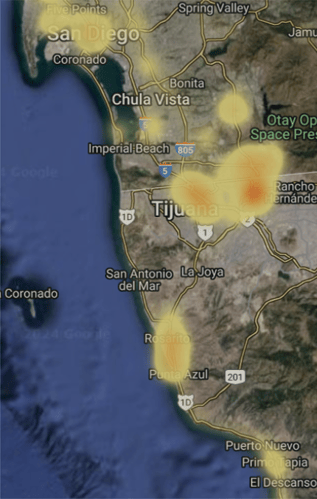 ORC incidents concentration in California