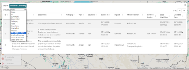 informacion de mapas en AKTEK iO